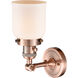 Franklin Restoration Small Bell LED 5 inch Antique Copper Sconce Wall Light, Franklin Restoration