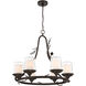 Ponderosa Ridge 6 Light 28 inch Weathered Spruce/Silver Highlights Chandelier Ceiling Light