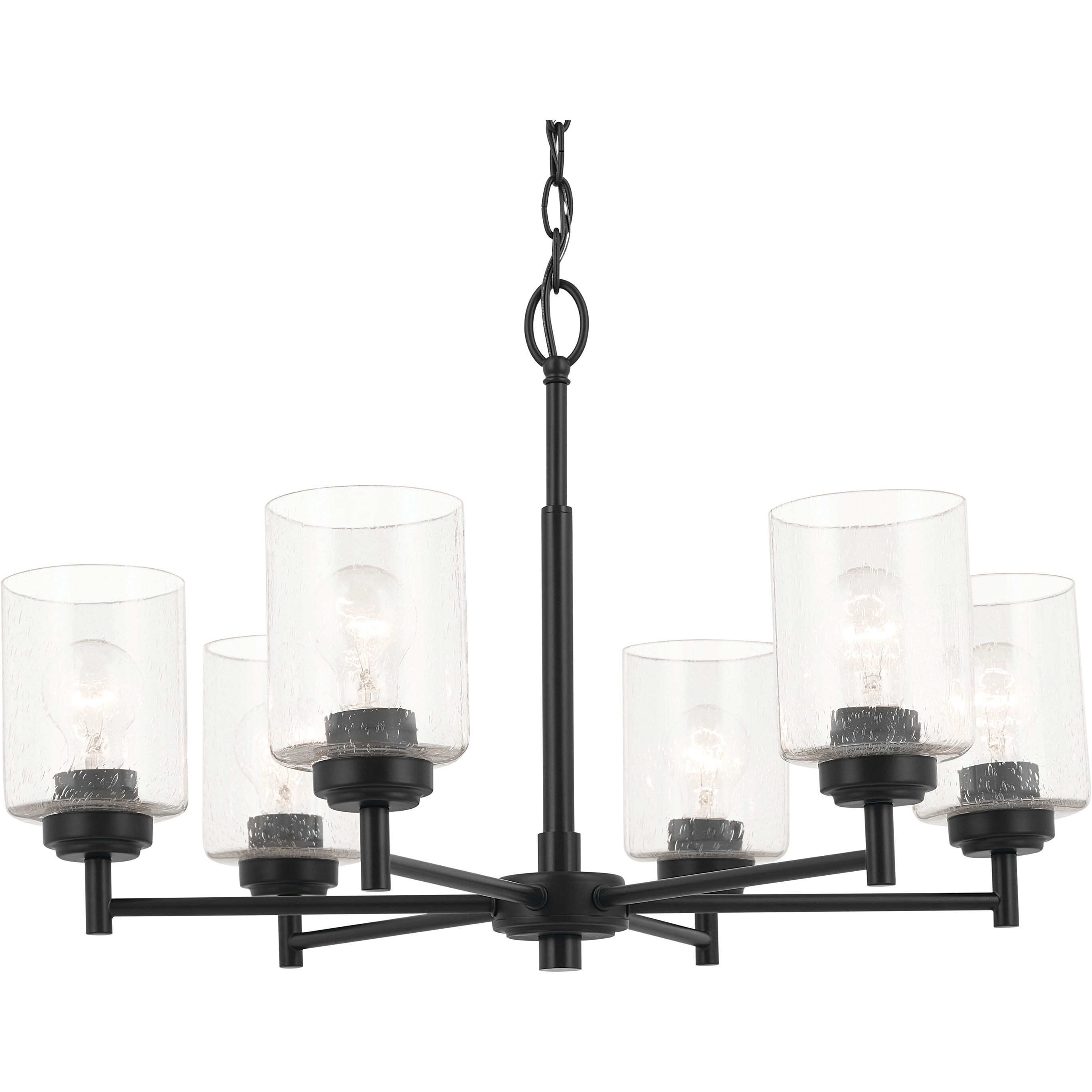 Winslow 6 Light Black Chandelier Ceiling Light, Large