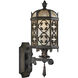 Costa del Sol 1 Light 20 inch Black Outdoor Wall Mount