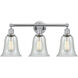Edison Hanover 3 Light 24.25 inch Polished Chrome Bath Vanity Light Wall Light in Fishnet Glass