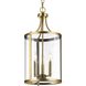 Gilliam 3 Light 10 inch Vintage Brass Foyer Light Ceiling Light
