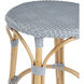 Tobias Rattan Round 24" Counter Stool in Baby Blue
