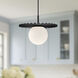 Alora Mood Plume Pendant Ceiling Light in Matte Black