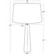 Roman 27 inch 150 watt White Table Lamp Portable Light