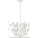 Lisa McDennon Flora 20 inch Textured Plaster Indoor Foyer Semi-Flush Mount Ceiling Light