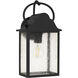 Damian 1 Light 15 inch Matte Black Outdoor Wall Lantern