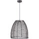 Bejamin 1 Light 18 inch Matte Black Pendant Ceiling Light