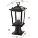 Cayman 1 Light 16.5 inch Black Outdoor Post Light