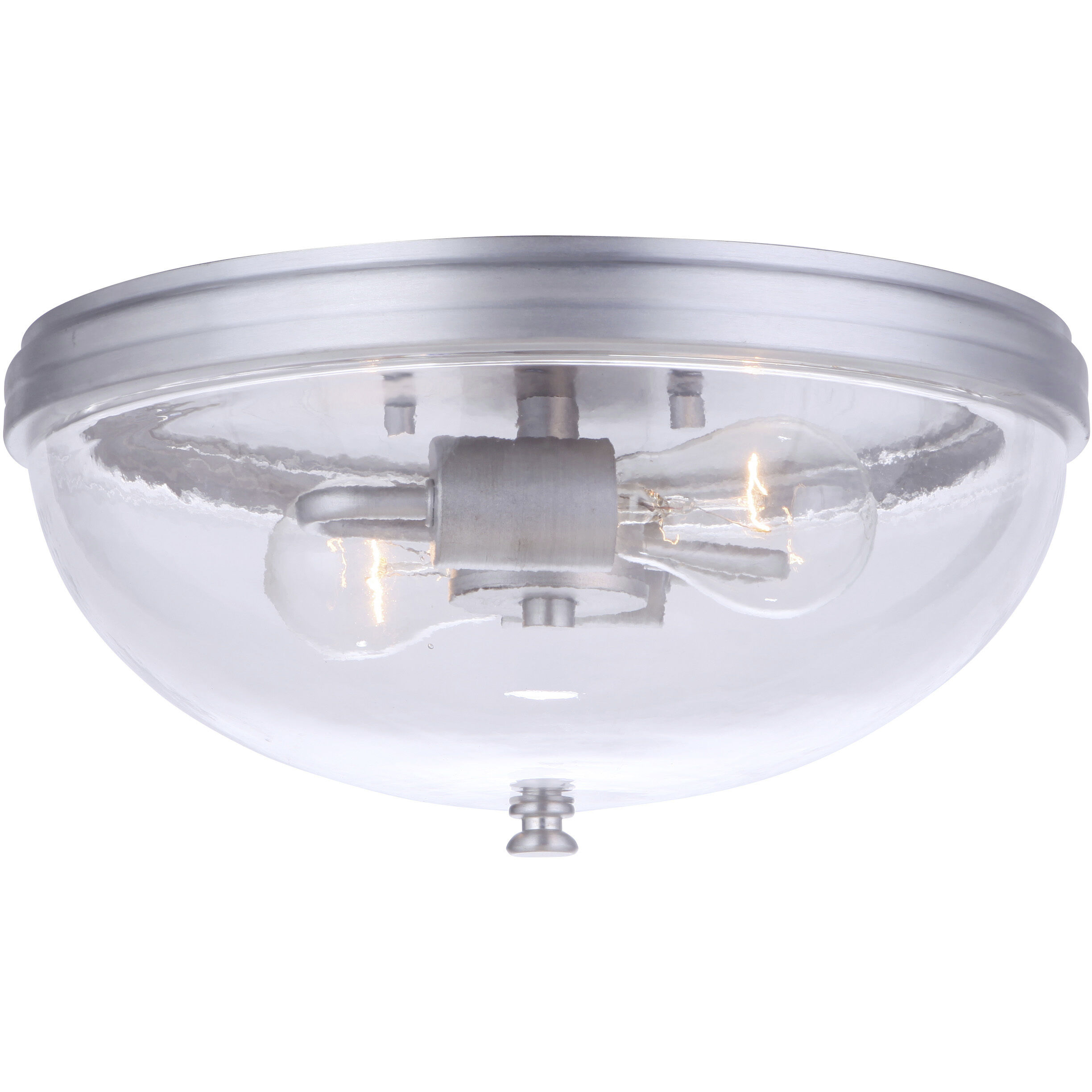 Sivo 2 Light 13 inch Satin Aluminum Outdoor Flushmount