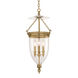 Hanover 3 Light 12 inch Aged Brass Pendant Ceiling Light
