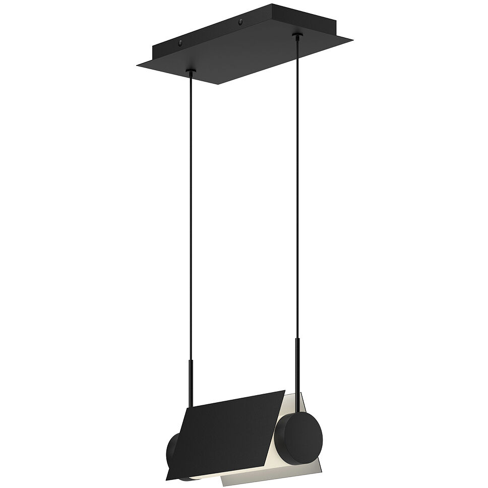 Phoenix LED 9 inch Black and White Linear Pendant Ceiling Light