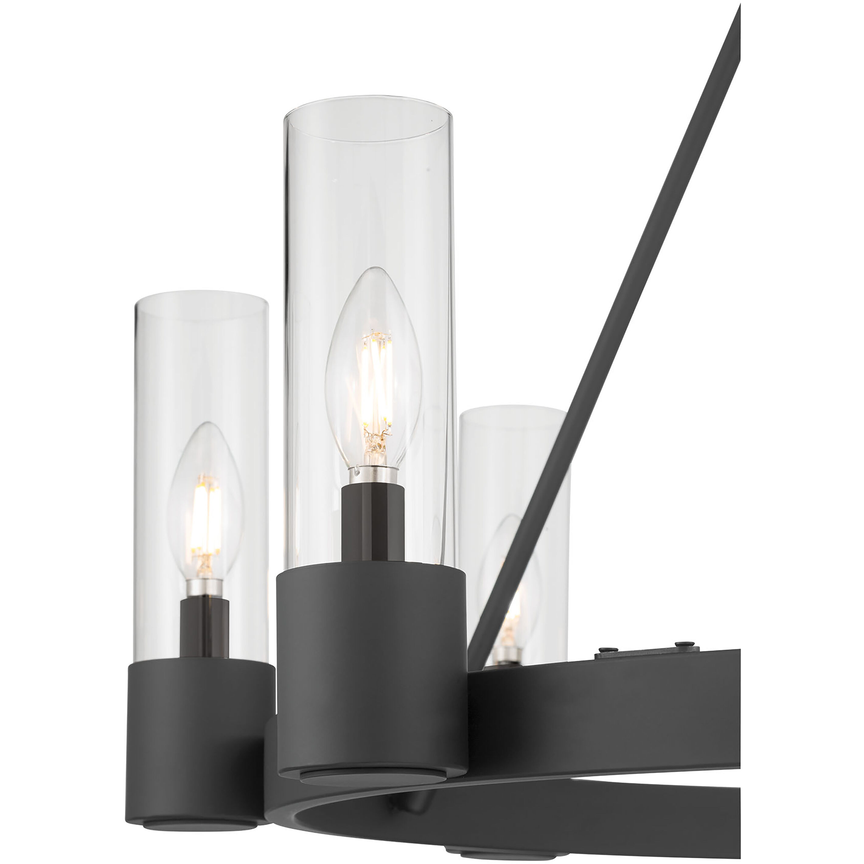 Evandrel 8 Light 32 inch Matte Black Chandelier Ceiling Light