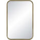 Jyn 36 X 24 inch Antique Brushed Brass Wall Mirror