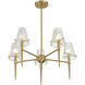 Shellbourne 5 Light 26 inch Warm Brass Chandelier Ceiling Light