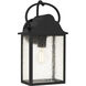 Damian 1 Light 15 inch Matte Black Outdoor Wall Lantern
