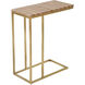 Dezi 24.25 X 20 inch Natural and Brass C Table