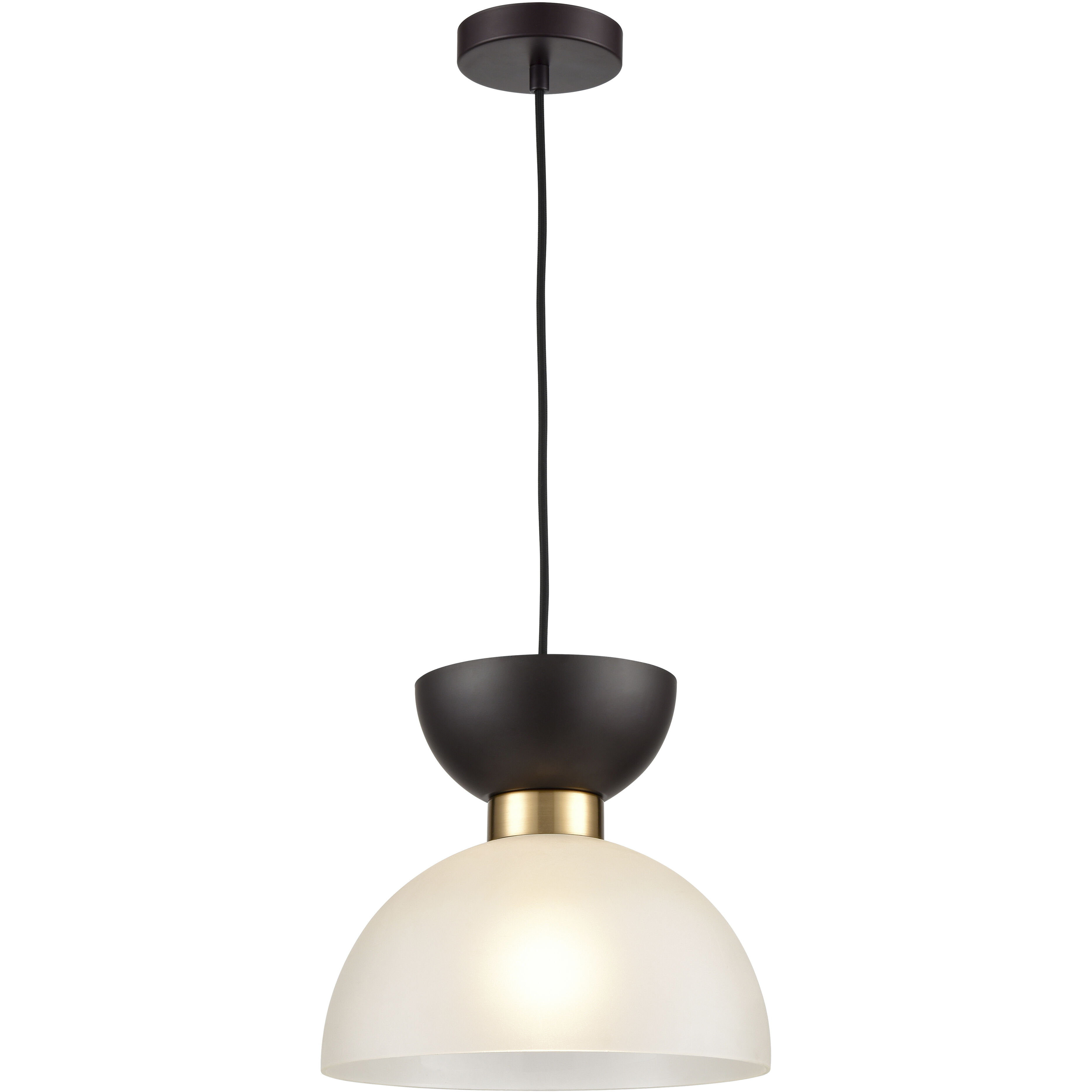 Softshot 1 Light 12 inch Black with Gold Pendant Ceiling Light