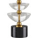 Waterfall 27.5 inch 150 watt Clear/Natural/Brass Table Lamp Portable Light