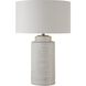 Crimp 26.5 inch 150.00 watt Ivory Glaze with Gold Leaf and Brass Table Lamp Portable Light