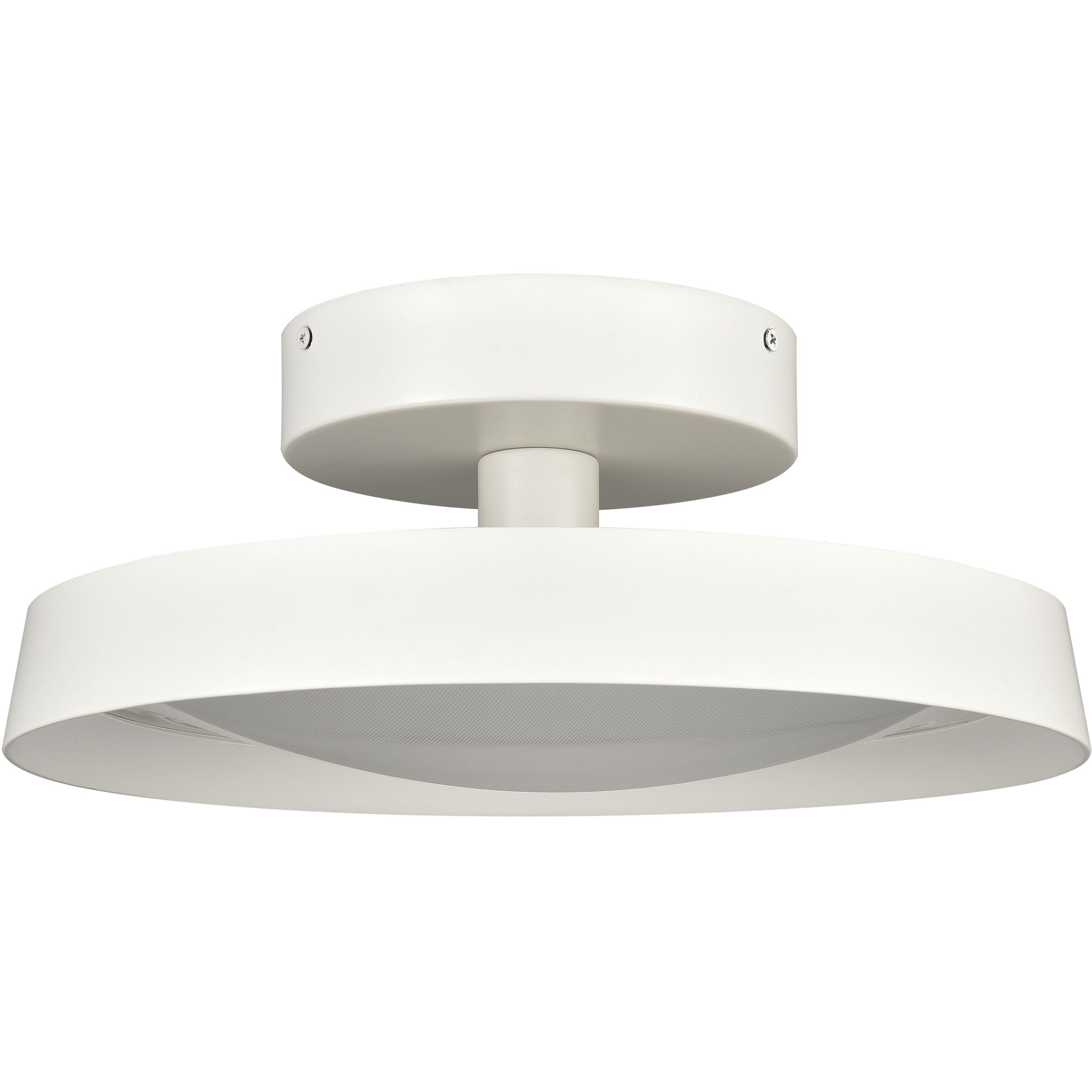Nancy LED 13.75 inch Matte White Semi Flush Mount Ceiling Light