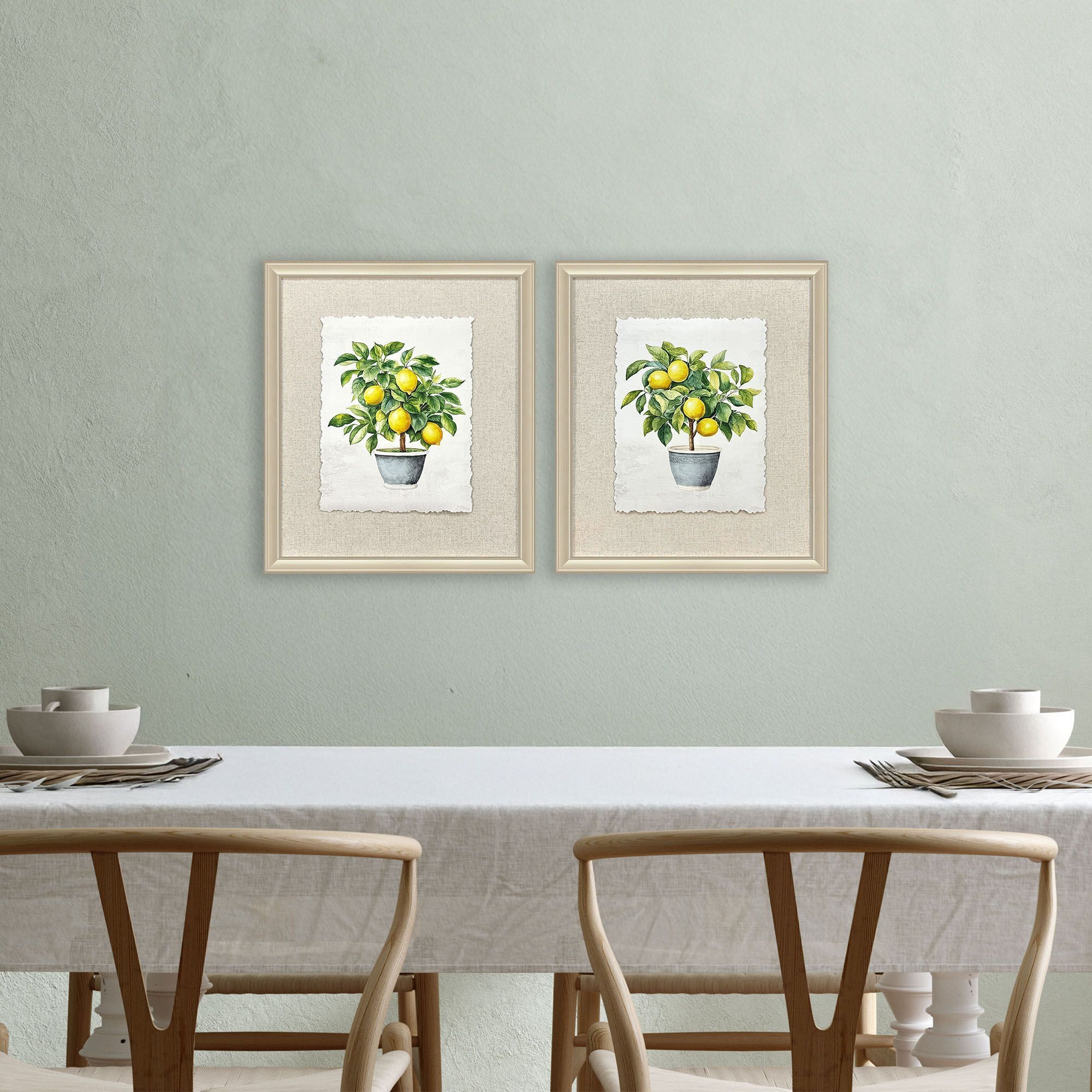 Lemon Tree Yellow and Green Framed Art, Propac
