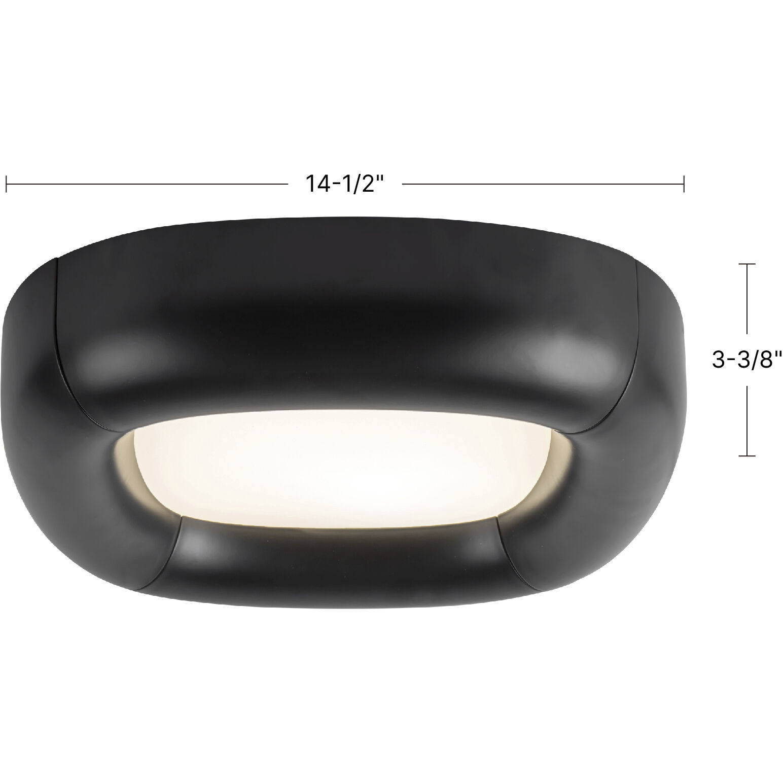 Folio 14.5 inch Space Gray Flush Mount Ceiling Light