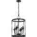 Jolenne 6 Light 15 inch Flat Black Cage Foyer Pendant Ceiling Light