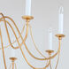 Plumette 8 Light 36 inch Gold Leaf Chandelier Ceiling Light