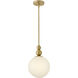 Opalite 1 Light 9.5 inch Lacquered Brass Convertible Pendant Ceiling Light