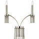 Fisher Weisman Sutton LED 17.75 inch Polished Nickel Double Sconce Wall Light