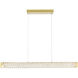 Golden Ratio 1 Light 37.4 inch Satin Gold Linear Pendant Ceiling Light