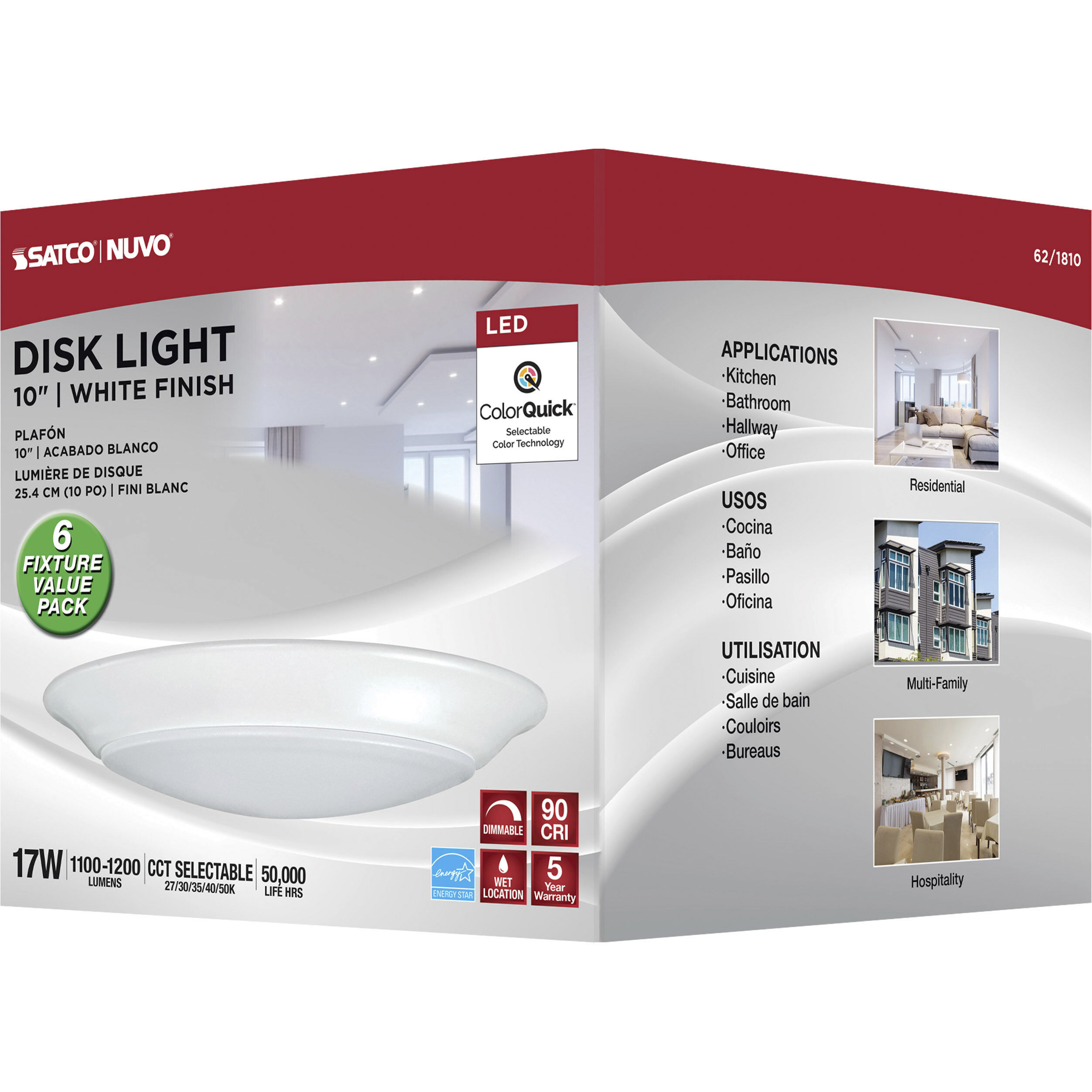 Brentwood Integrated LED White LED Disk