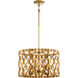 Coronade 4 Light 18 inch Pandora Gold Leaf Pendant Ceiling Light