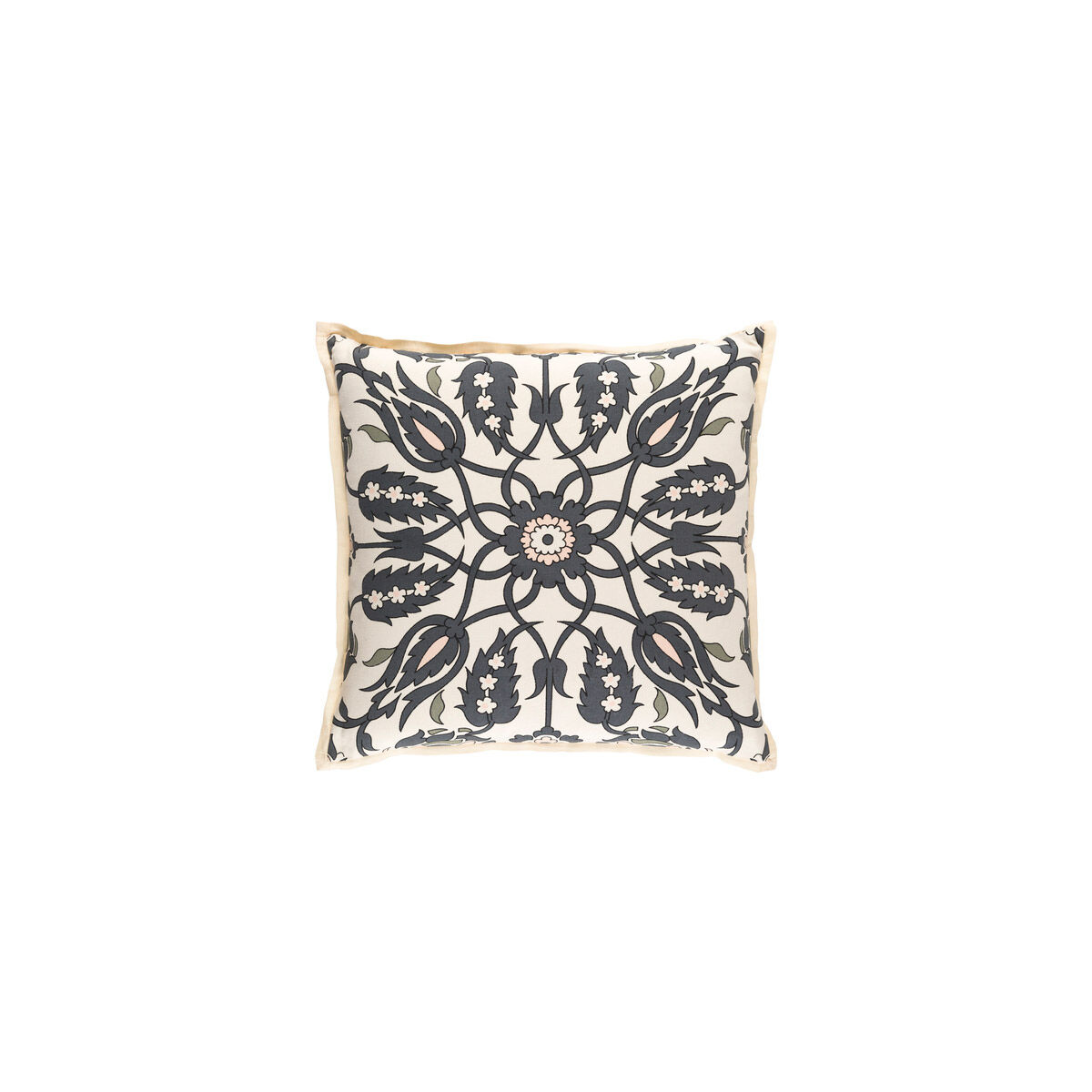 Vincent 20 X 20 inch Charcoal and Peach Throw Pillow