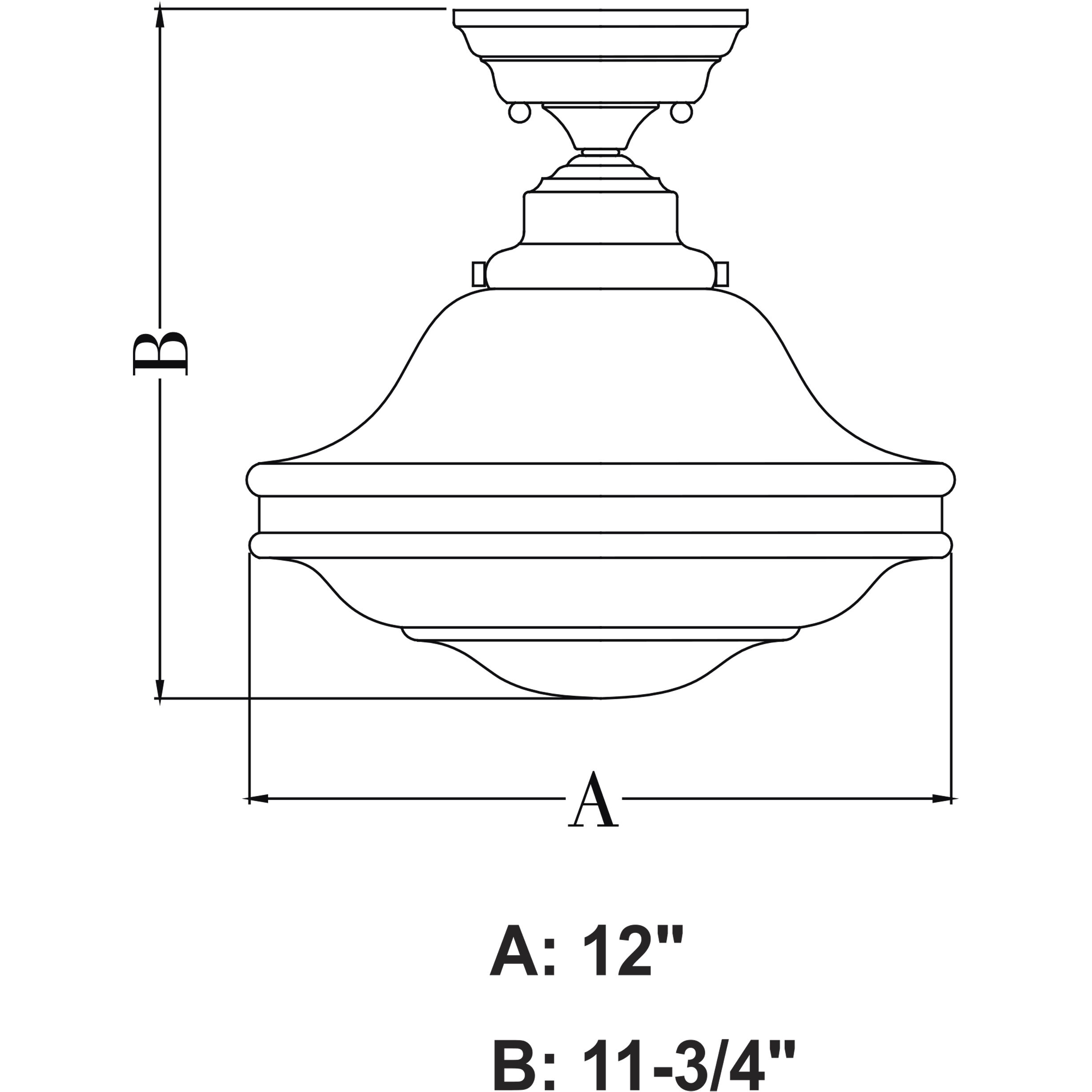 Huntley LED 12 inch Satin Nickel Semi-Flush Mount Ceiling Light