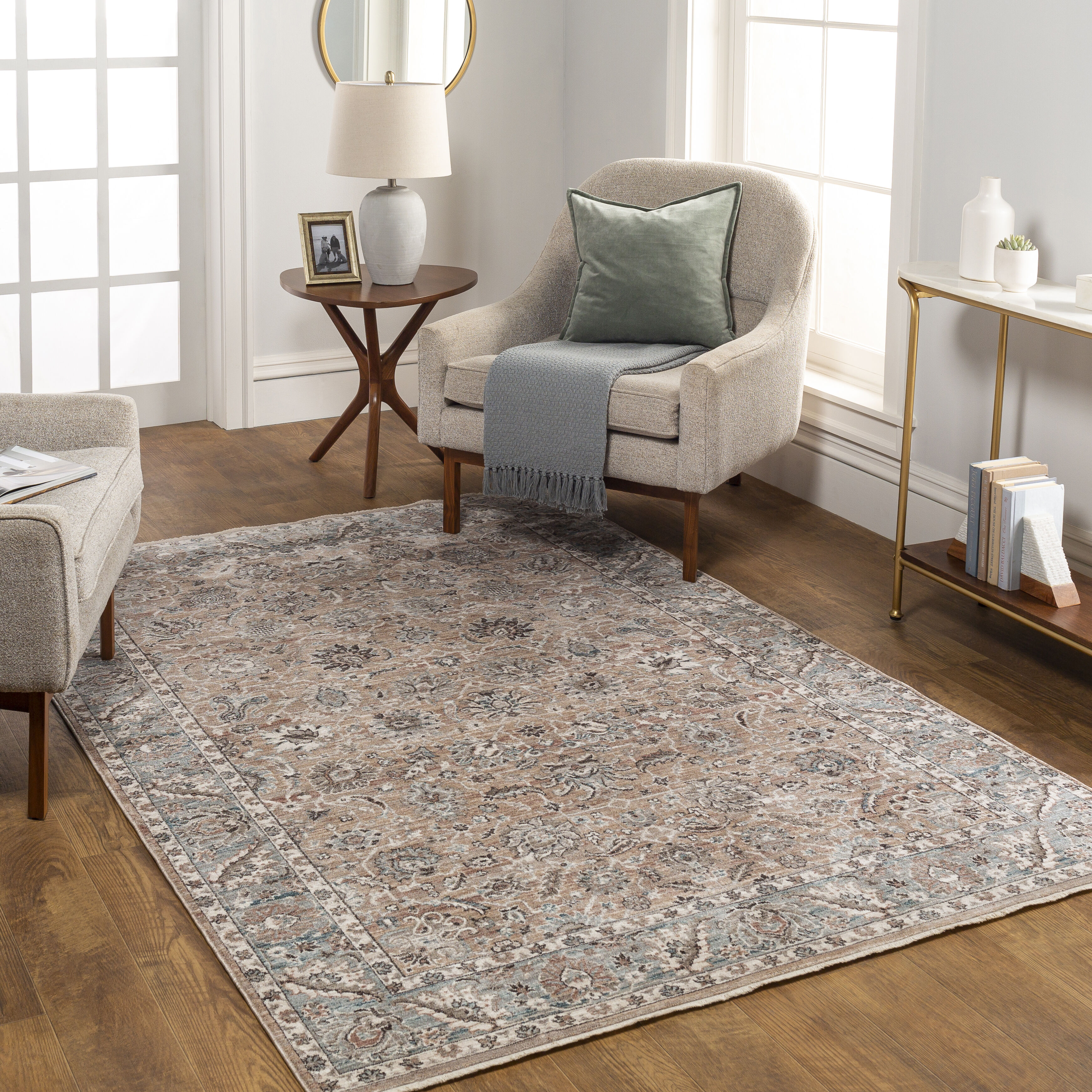 Carlisle 35 X 24 inch Taupe Rug, Rectangle