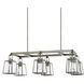 Kenner 6 Light 39.5 inch Antique Nickel Island Ceiling Light