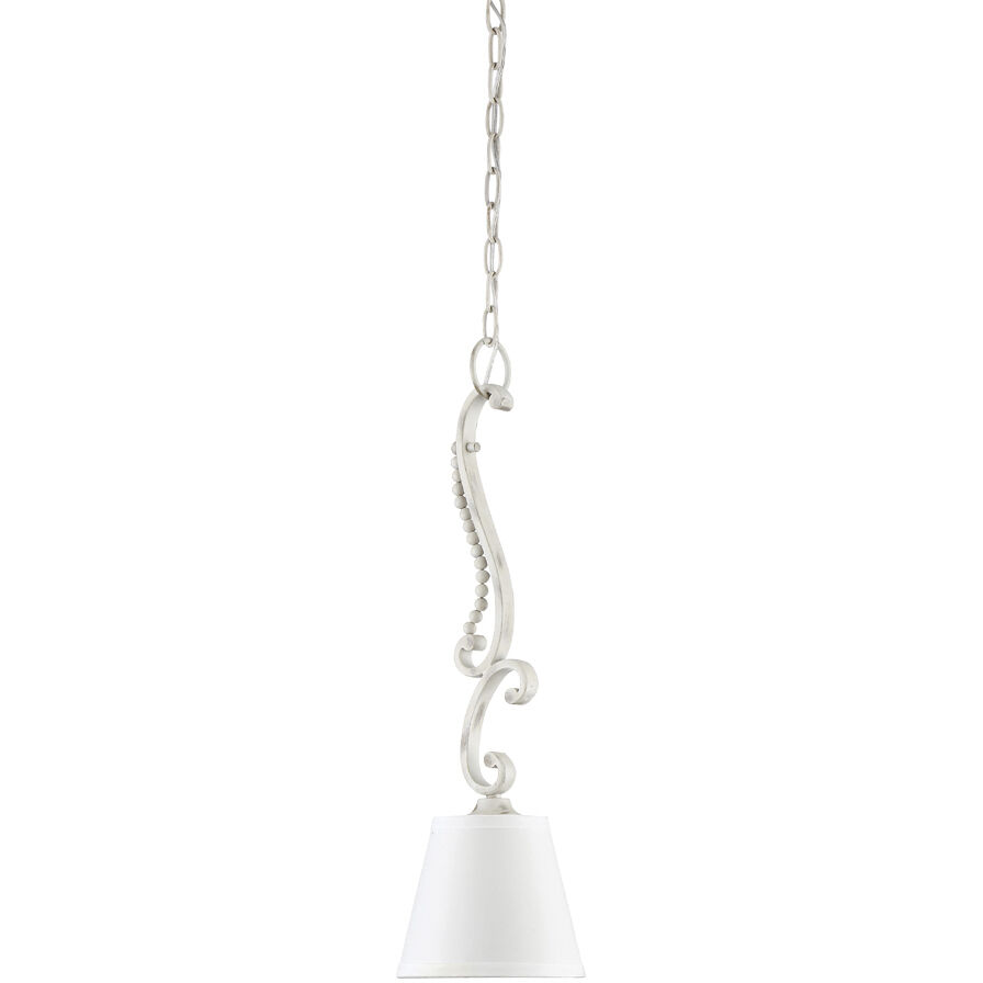 Newport 1 Light 7 inch Coastal Weathered White Mini Pendant Ceiling Light