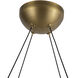 Taurus LED 22.13 inch Vintage Brass Chandelier Ceiling Light