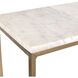 Redmond 52 inch Brass and White Marble Sofa Counter Table