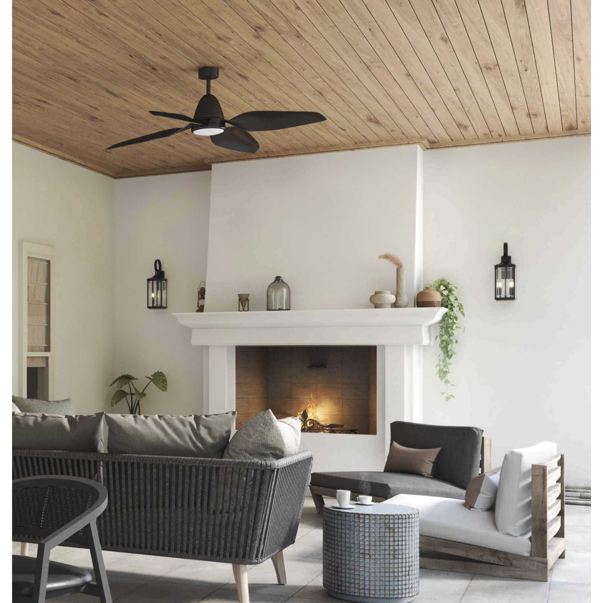 Gibbes Street 3 Light 31 inch Textured Black Outdoor Wall Lantern, Large, Design Series