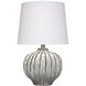 Reef 20 inch 100.00 watt Reactive Grey Glaze Table Lamp Portable Light