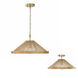 Maya 1 Light 19 inch Matte Brass Semi-Flush Ceiling Light, Convertible Dual Mount