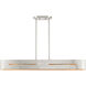 Ravena 4 Light 36 inch Brushed Nickel Linear Chandelier Ceiling Light