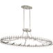 Clover 12 Light 45 inch Brushed Nickel Chandelier Ceiling Light
