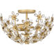 Rosemary 3 Light 15.75 inch Soft Gold Semi-Flush Mount Ceiling Light, Medium
