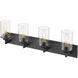 Savannah 4 Light 31.5 inch Bronze Vanity Wall Light