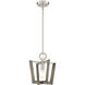 Westend 1 Light 12 inch Satin Platinum Mini Pendant Ceiling Light