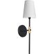 Cinthia 1 Light 4.75 inch Matte Black and Aged Brass Wallchiere Wall Light
